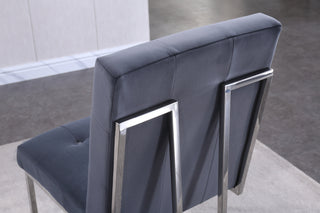 Sunvega Modern Velvet Dining Chair Set of 2 with Tufted Design and Gold Base