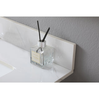 Sunvega 31 Inch Sintered Stone Vanity Top with Ceramic Sink and Backsplash