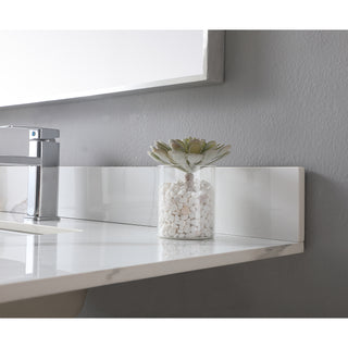 Sunvega 43x22 Inch Sintered Stone Vanity Top with Ceramic Sink and Backsplash