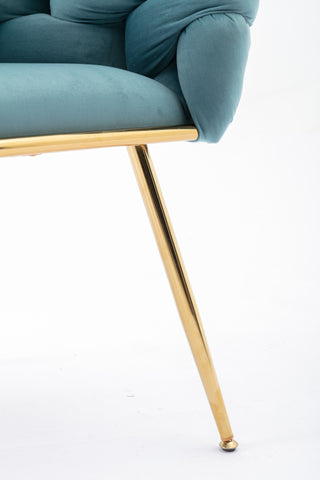 Sunvega Luxury Modern Velvet Single Sofa Chair for Bedroom Lazy Person Stool