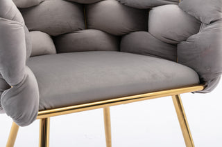 Sunvega Luxury Modern Velvet Single Sofa Chair for Bedroom Lazy Person Stool