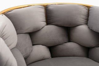 Sunvega Luxury Modern Velvet Single Sofa Chair for Bedroom Lazy Person Stool