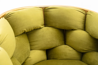 Sunvega Luxury Modern Velvet Single Sofa Chair for Bedroom Lazy Person Stool