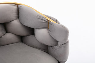 Sunvega Luxury Modern Velvet Single Sofa Chair for Bedroom Lazy Person Stool