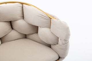 Sunvega Luxury Modern Velvet Single Sofa Chair for Bedroom Lazy Person Stool