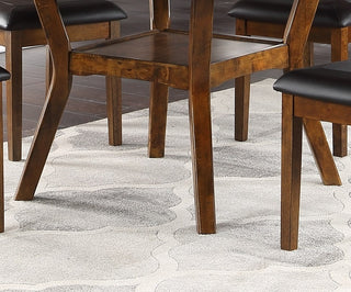 Sunvega Walnut Finish Round Rubberwood Dining Table with Storage Shelve