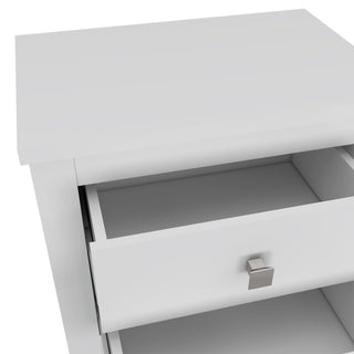 Sunvega Modern Nightstand with Two Drawers and Four Legs in Black Wengue Finish