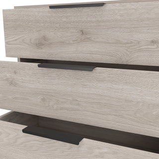 Sunvega Maryland Three Drawer Dresser with Superior Top in Black Wengue Pine Finish