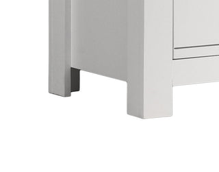 Sunvega Cassini 21.5 Inch White 2-Drawer Nightstand with Black Handles