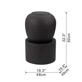 Sunvega Outdoor Cement Urn Fountain with Unique Design for Garden and Patio