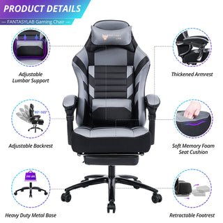 Sunvega Adjustable Swivel Racing Office Ergonomic Video Game Chair with Lumbar Massage