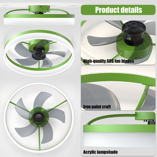 Sunvega Dimmable LED Ceiling Fan with Light for Modern Bedroom Living Room