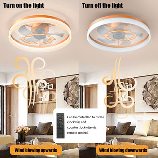 Sunvega Dimmable LED Ceiling Fan with Light for Modern Bedroom Living Room