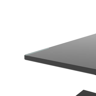 Sunvega Modern Clear Glass Coffee Table with Double Layer Storage for Living Room