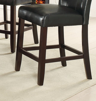 Sunvega Silver Faux Leather Upholstered Tufted Seat Counter Height Bench