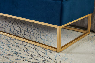 Sunvega 58.6" Contemporary Velvet Storage Bench with Button Tufted Top for Bedroom