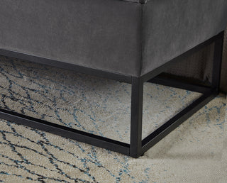 Sunvega 58.6" Contemporary Velvet Storage Bench with Button Tufted Top for Bedroom
