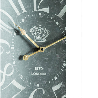 Sunvega Black Gold Roman Numeral Gear Clock with Glass Case for Desk Decor