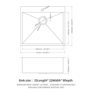 Sunvega 16 Gauge Stainless Steel Topmount Kitchen Sink Basin with Sound Proof Coating