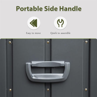 Sunvega 120 Gallon All-Weather Waterproof Lockable Outdoor Metal Storage Box with Wheels