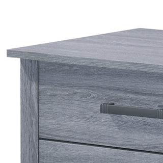 Sunvega Sleek Contemporary Gray Nightstand with Durable Materials for Bedroom