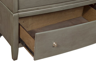 Sunvega Gray Finish Birch Veneer 3 Drawer Nightstand with Nickel Hardware