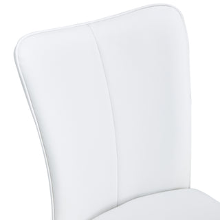 Sunvega Modern Black PU Chairs with Ergonomic Backrest and Metal Legs for Living Room