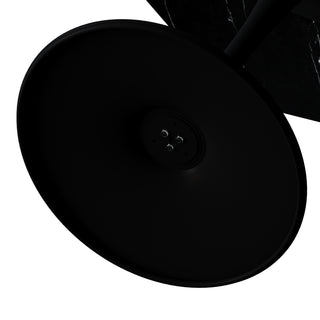 Sunvega Modern Octagonal Coffee Table with Printed Black Marble Top and Metal Base