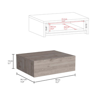 Sunvega Wall-Mounted Nightstand with Drawer for Bedroom and Living Room