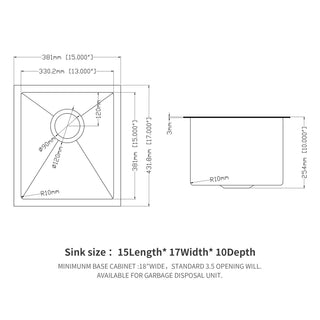 Sunvega 32x19 Inch Undermount Kitchen Sink with Superior Drainage and Soundproofing