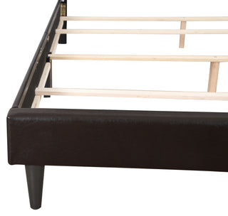 Sunvega Full Bed with Chic Tufted Headboard and Vibrant Blue Hue in One Box