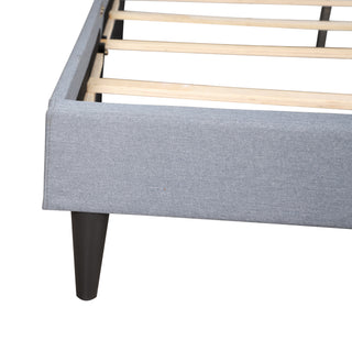 Sunvega Full Bed with Chic Tufted Headboard and Vibrant Blue Hue in One Box