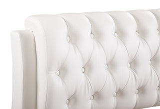 Sunvega Sleek And Stylish Contemporary White King Bed For Bedroom