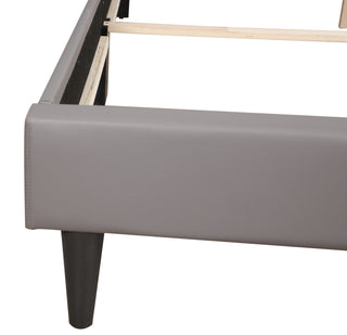 Sunvega Full Bed with Chic Tufted Headboard and Vibrant Blue Hue in One Box