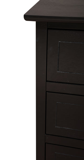 Sunvega Transitional Oak Nightstand With Three Drawers For Bedroom