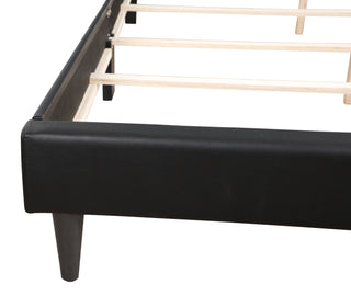 Sunvega Full Bed with Chic Tufted Headboard and Vibrant Blue Hue in One Box