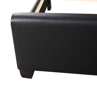 Sunvega Twin Bed with Sleek Black Finish and Modern Design for Bedroom