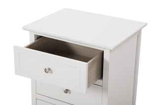 Sunvega Transitional Oak Nightstand With Three Drawers For Bedroom
