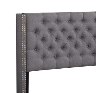 Sunvega Elegant Gray Full Upholstered Bed with Sturdy Frame for Modern Comfort