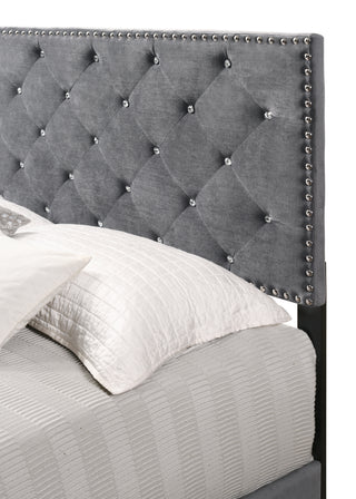 Sunvega Sophisticated Gray Queen Bed With Transitional Style For Any Room