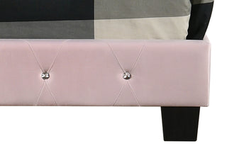 Sunvega Bold Pink Transitional King Bed for Comfortable Nightly Support