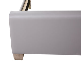 Sunvega Modern Light Grey Upholstered Queen Bed with Sturdy Chic Design