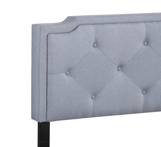 Sunvega Full Bed with Chic Tufted Headboard and Vibrant Blue Hue in One Box