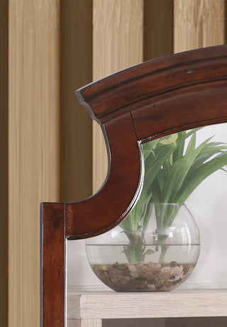 Sunvega Cappuccino Night Stand with Carved Trim and Nickle Hardware