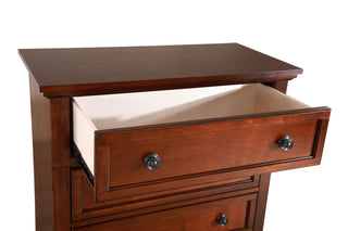 Sunvega Gray Modern Nightstand with Full Extension Drawers and Felt-Lined Top