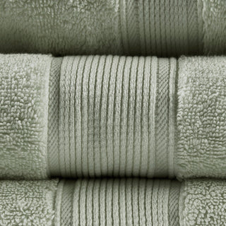 Sunvega 8-Piece Premium Cotton Towel Set with Antimicrobial Treatment for Health and Wellness