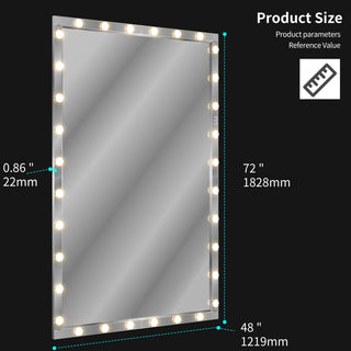 Sunvega Hollywood Full Length Floor Mirror with 3 Color Modes for Dressing Room