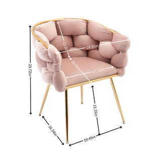 Sunvega Luxury Modern Velvet Single Sofa Chair for Bedroom Lazy Person Stool