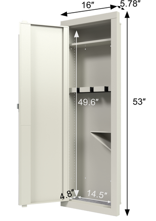 Sunvega Digital Keypad Wall Gun Safe with Removable Shelf for Home Between Studs