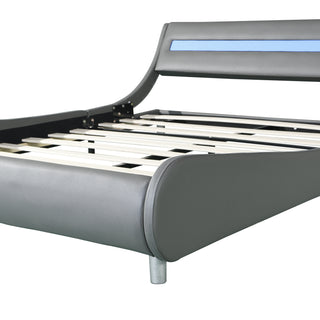 Sunvega Modern Upholstered King Size Platform Bed Frame with Button Tufted Headboard
